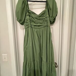 Abercrombie & Fitch Green Midi Dress